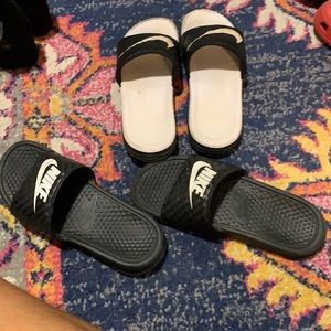 white Nike Slide